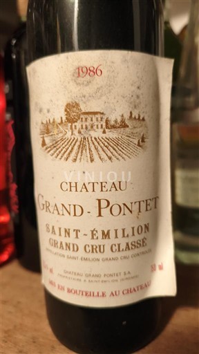 Bordeaux Saint-Émilion Grand Cru Château Grand-Pontet 1986