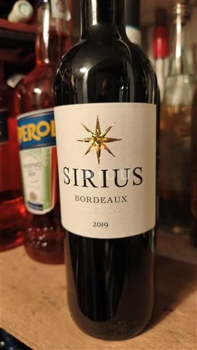 Vinos Rouge sec Sirius 2019 Francia Burdeos Bordeaux AOC