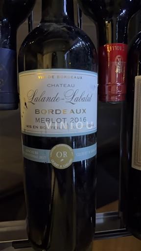 Bordoja Bordo Château Lalande-Labatut 2016
