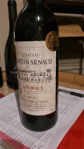 Bordo Château Boutin Arnaud 2012