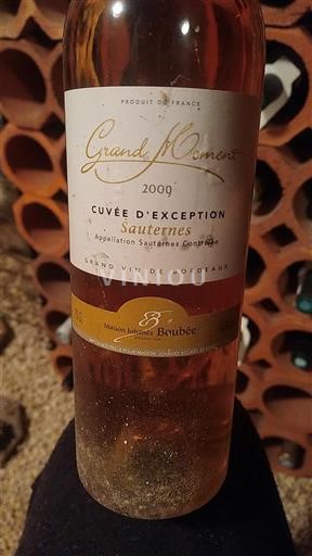 Bordeaux Sauternes Maison Boubee Grand Moment d'Exception 2009