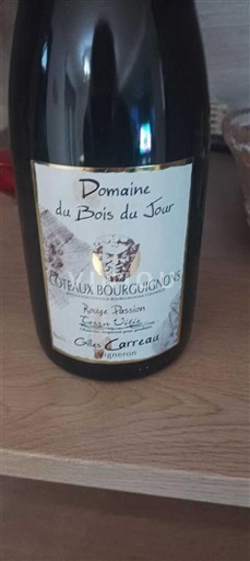 Burgundi Kodra të Burgonisë Domaine Bois du Jour Rouge Passion 2012