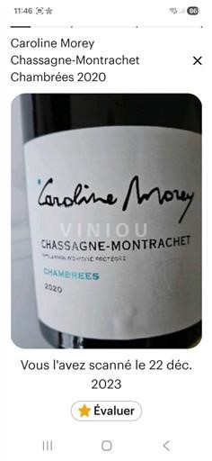 Burgundija Chassagne-montrachet Caroline Morey Chambrées 2020