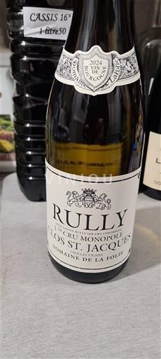 Vin Rouge sec Clos St. Jacques 1er Cru Monopole Domaine La Folie 2021 France Bourgogne Rully AOC Premier Cru