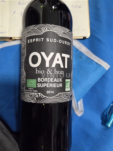 Burdeos Bordeaux superior Esprit Sud-Ouest Oyat bio & bon 2014