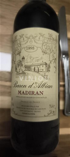 Jugperëndim Madiran Baron d'Albret 1998
