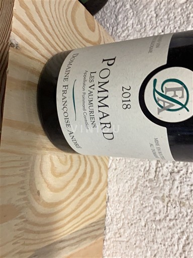 Burgundija Pommard Domaine Françoise André Les Vaumuriens 2018