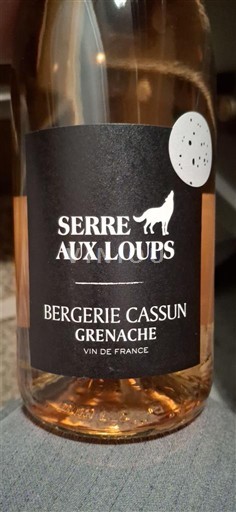 Languedok E paspecifikuar Serre aux Loups Bergerie Cassun Grenache 2023