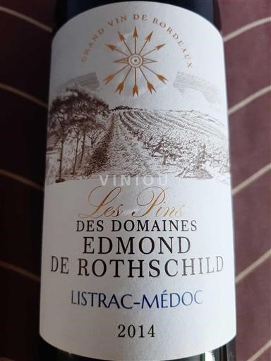 Bordoja Listrac-Médoc Domaine Domaines Edmond de Rothschild Les Pins 2014