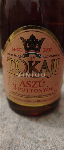 Токај Nespecificirano Aszú 3 Puttonyos 2007