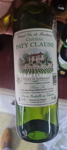 Bordo Blaje-kote-de-Bordo Château Paty Claune Non Millésimé