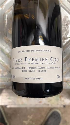 Bourgogne Givry Premier Cru Domaine François Lumpp Petit Marole 2020