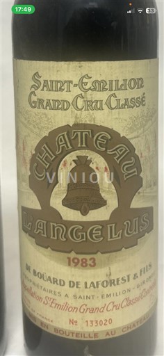 Bordeaux Saint-Émilion Grand Cru Château Angélus 1983