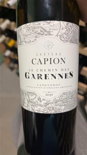 Лангедок Langdok Château Capion Le Chemin des Garennes 2020