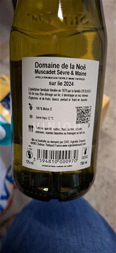 Loirevallei Muscadet-Sèvre-et-Maine Domaine La Noë sur lie 2024