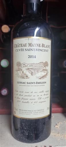Bordo Лусак-Сент-Емилион Château Mayne-Blanc Saint-Vincent 2014