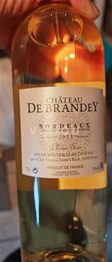 Bordeaux Château Brandey Blanc Sec 2023
