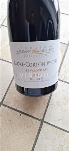 Burgund Aloxe-Corton Premier Cru Domaine Maldant Pauvelot Les Valozières 2017