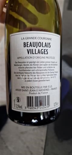 Beaujolais Beaujolais Village La Grande Couronne Nemilésimat