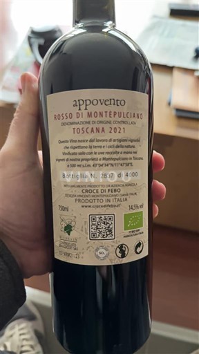 Toskana Rosso di Montalcino Croce di Febo Appovento 2021
