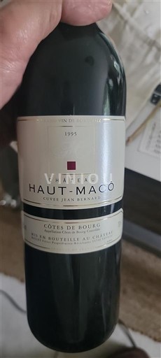 Bordeaux Côtes-de-bourg Château Haut-Macô Jean Bernard 1995