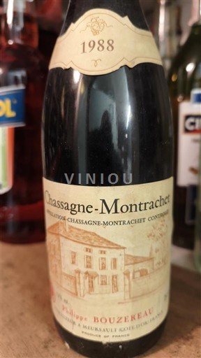 Viinit Blanc sec Philippe Bouzereau 1988 Ranska Burgundi Chassagne-Montrachet AOC