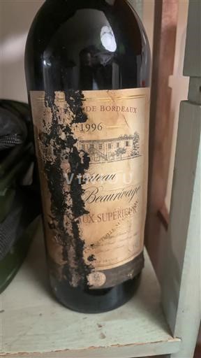 Bordoja Bordeaux Supérieur Château Beau Rivage 1996