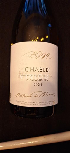 Bourgogne Chablis Bertrand de Monceny Malfourches 2024