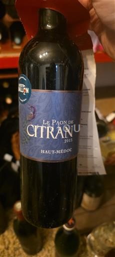 Bordoja Haut-Médoc Citran Le Paon de Citran 2015