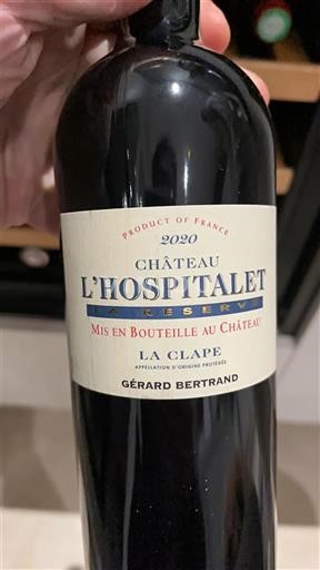 Weine Rouge sec Réserve Château L'Hospitalet 2020 Frankreich Languedoc La Clape AOC