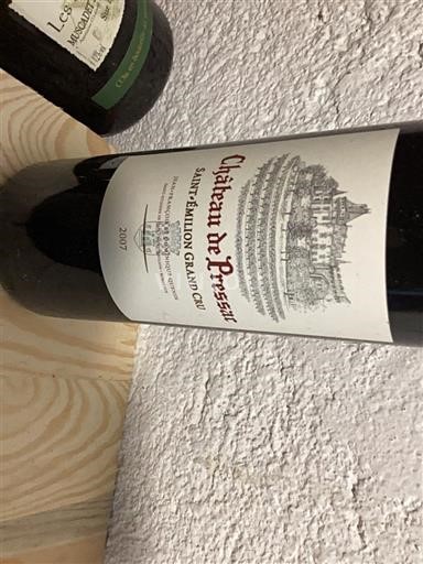 Bordo Сент-Емилион Гранд Кру Grand Cru Château Pressac 2007