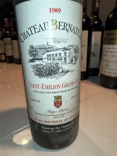 Bordeaux Saint-Émilion Grand Cru Château Bernateau 1989