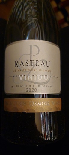 Valle del Rodano Rasteau Sélection Osmose Vins 2020
