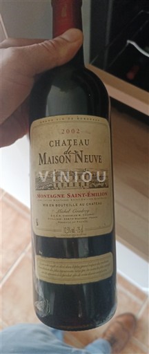 Bordoja Montagne-saint-émilion Château Maison Neuve 2002