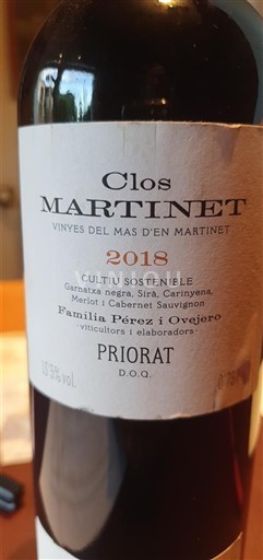 Katalonja Priorat Clos Martinet 2018