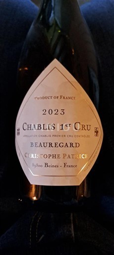 Bourgogne Chablis Premier Cru Christophe Patrice Beauregard 2023