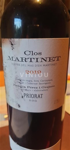 Katalonja Priorat Clos Martinet 2019