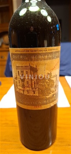 Viinit Rouge sec Château Ducru-Beaucaillou 1945 Ranska Bordeaux Saint-Julien AOC Grand Cru