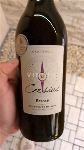 Vin Rouge sec Cersius Syrah Alma Cersius 2024 Francë Lengdok dhe Rusionjë Coteaux të Béziers IGP