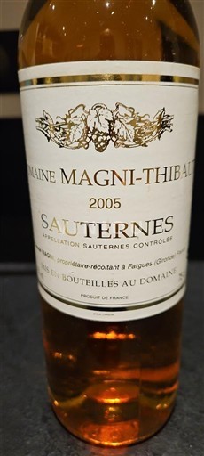Bordo Сотерн Domaine Magni-Thibaut 2005