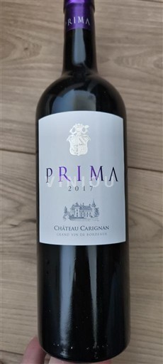 Bordoja Premières-côtes-de-bordeaux Château Carignan Prima 2017