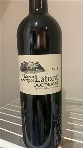 Bordoja Bordo Château Campot Lafont 2014