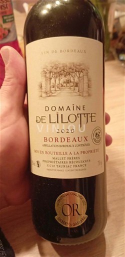 Bordo Domaine Lilotte 2020