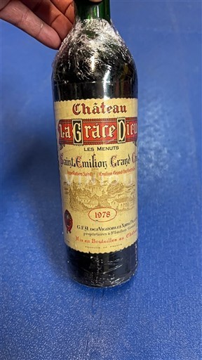 Bordoja Saint-Émilion Grand Cru Château La Grâce Dieu Les Menuts 1978