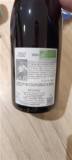 Beaujolais Régnié Jean Michel Dupré 2023