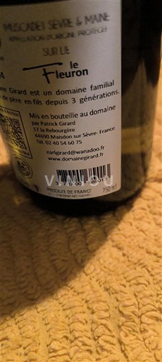 Loirevallei Muscadet-Sèvre-et-Maine Domaine Girard Le Fleuron Niet-geïntegreerd