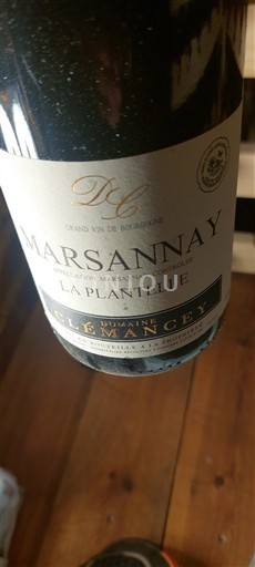 Vin Rouge sec La Plantelle Domaine Clémancey 2022 France Bourgogne Marsannay AOC