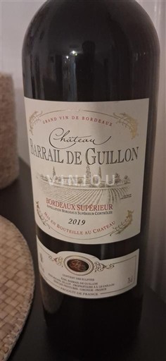 Bordo Bordo superior Château Barrail de Guillon 2019