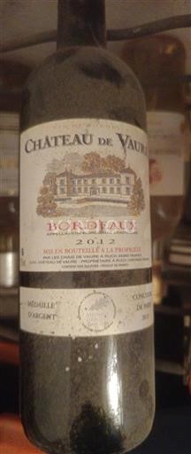 Burdeos Bordeaux Château Vauroux 2012