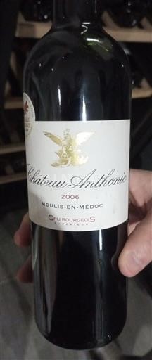 Bordoja Moulis-en-Médoc Château Anthonic 2006
